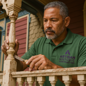 D38. Services: Restore balusters, railings, brackets