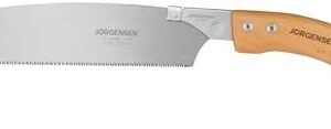 JORGENSEN Japanese Pull Saw Kataba, 10-3/8 Inch with Curved Handle, Premium SK5 Blade, 14 TPI Teeth, Woodworking Hand Saw for Hardwood & Softwood, Wood Trim -