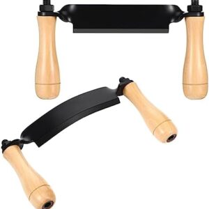 WILLBOND 2 Pcs 10 Inch Draw Shave Knife Set Draw Shave Knife Straight and Curved Woodworking Debarking Hand Tool Wood Razor Shaving Wood Barking Tool for Men(Straight, Curved) -