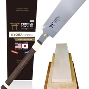 Japanese Pull Saw - 9.5 Ryoba Hand Saw with Rip-cut and Crosscut - Wood Saw for Dovetails, Tenons, Joinery, Cutting Boards to Length & Width- Temple Tool Co. -
