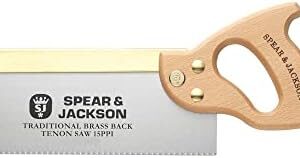 Spear & Jackson 9540B-91 Traditional Brass Back Tenon Saw, 10" x 15", Brown/Silver -