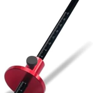 Bicasjor European-Style Woodworking Marking Gauge, Aluminum Alloy Construction, Dual Metric and Inch Scales, Red Handle with Locking Knob, Hand-Powered Mortise Scriber : Tools & Home Improvement