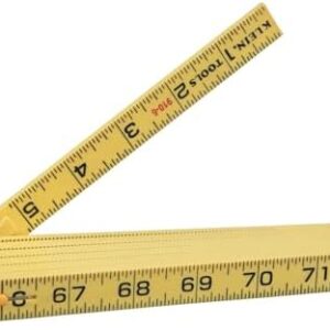 Klein Tools 910-6 Folding Ruler 6-Foot, Durable Fiberglass, Inside Reading - Construction Rulers -