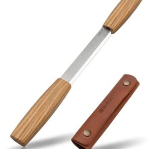 BeaverCraft Draw Knife Woodworking Tool 4.3"- Drawknife Wood Carving Knife with Leather Sheath DK2s - Whittling Knives for Shaping, Detailing, Spoon Carving - Whittling Tools : Tools & Home Improvement