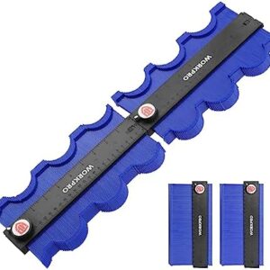 WORKPRO Connectable Contour Gauge (10+10 Inch), Profile Duplicator with Lock, Precisely Copy Irregular Shape, Gift for Father, Husband, Outline Marking Tool for Woodworking Floor, Carpet, Tile Laying : Tools & Home Improvement