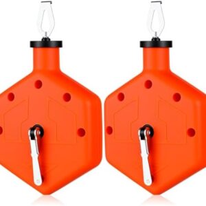 AmazingSpark 2 Pcs Chalk Line Tool 100 ft Portable Chalk Line Reel Box with PP Case for Building Construction Wood Working Decoration Brick Layer Drawing Straight (Orange) -