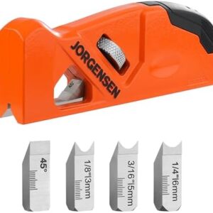JORGENSEN Chamfer Plane, Edge Corner Plane with 4 Cutter Heads, Storage Space - Hand Plane for Woodworking, Carpenter Woodworking Tools for Edge Trimming of Wood, Edge Corner Flattening : Tools & Home Improvement
