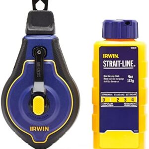 IRWIN Tools STRAIT-LINE Chalk Line, Speedline Pro Reel, Blue, 100 ft. (IWHT48443BC) : Tools & Home Improvement