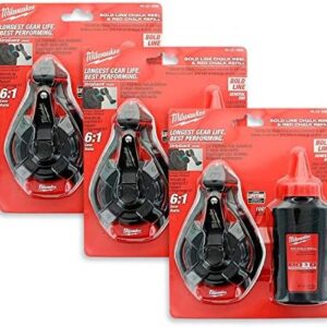 Milwaukee Tool 48-22-3986 Bold Line Chalk Reel (3-Pack) -