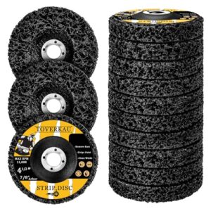 TOVERKAU 10 Pack 4.5 inch Strip Discs for Angle Grinder, Wire Stripping Wheel Paint Remover for Metal Surfaces, Abrasive Wheels Grinding Discs for Rust Welds Oxidation (4-1/2" x 7/8") : Industrial & Scientific