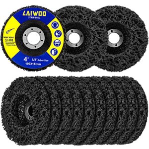 10 Pack Strip Disc Wheel for Angle Grinders Stripping Wheel, Paint Stripping Disc, Poly Abrasive Wheel for Metal Rust Welds, Oxidation, Paint Remover (4'' x 5/8'') : Industrial & Scientific